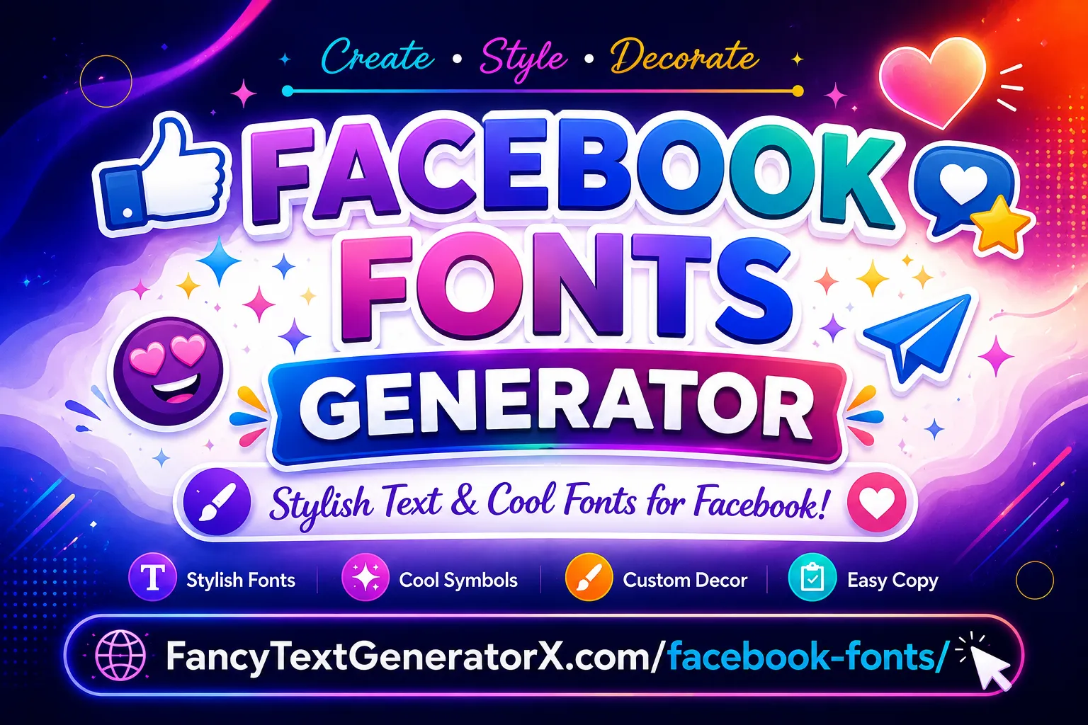 Facebook Font Generator – create stylish Facebook fonts and fancy text