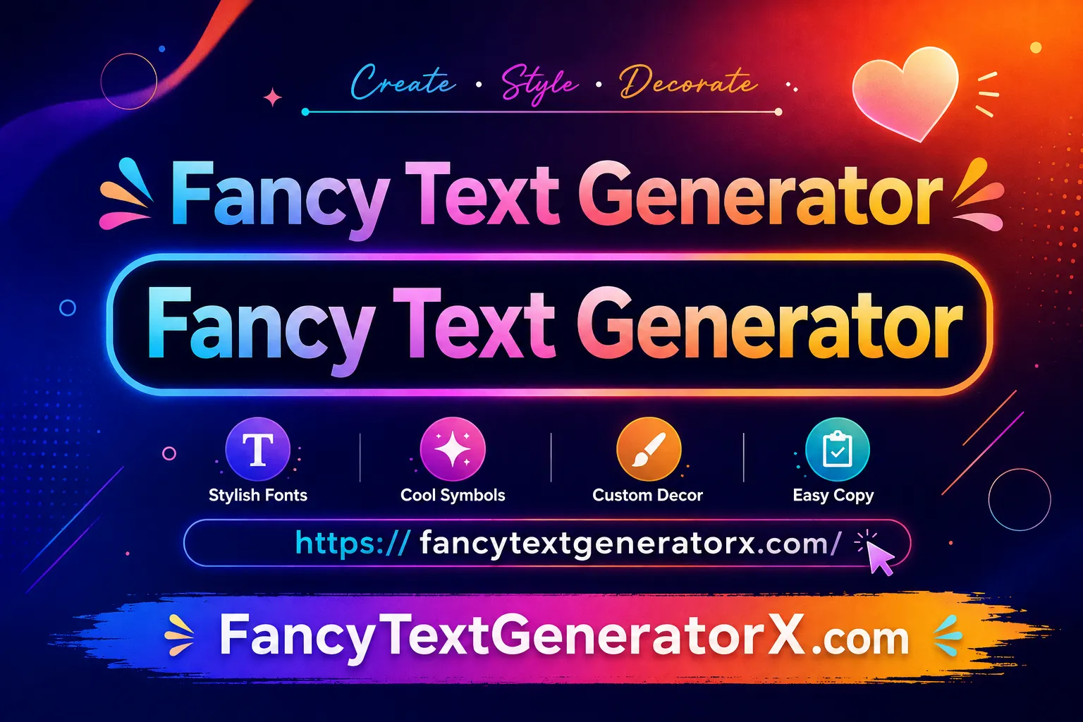 Fancy Text Generator X - create stylish fancy text, fonts and symbols